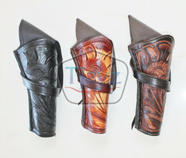 44/45 Caliber 8" Right Draw Tooled Leather Cross Draw