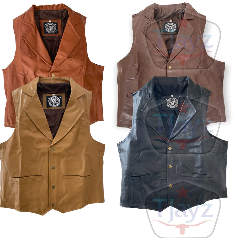 Urban Outlaw Soft Leather with Collar Vest
